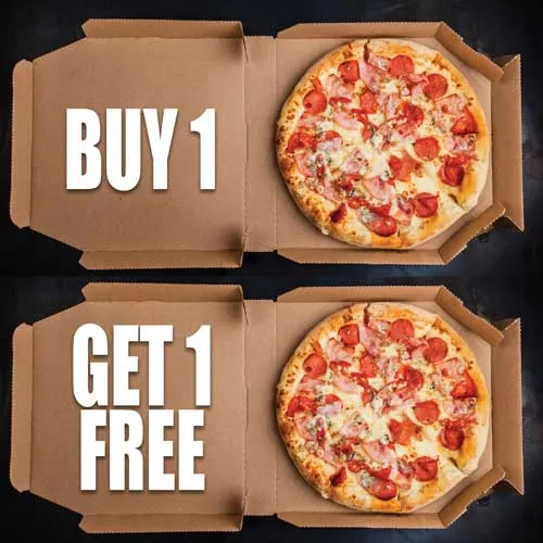 Buy 1 Pizza Get 1 Free